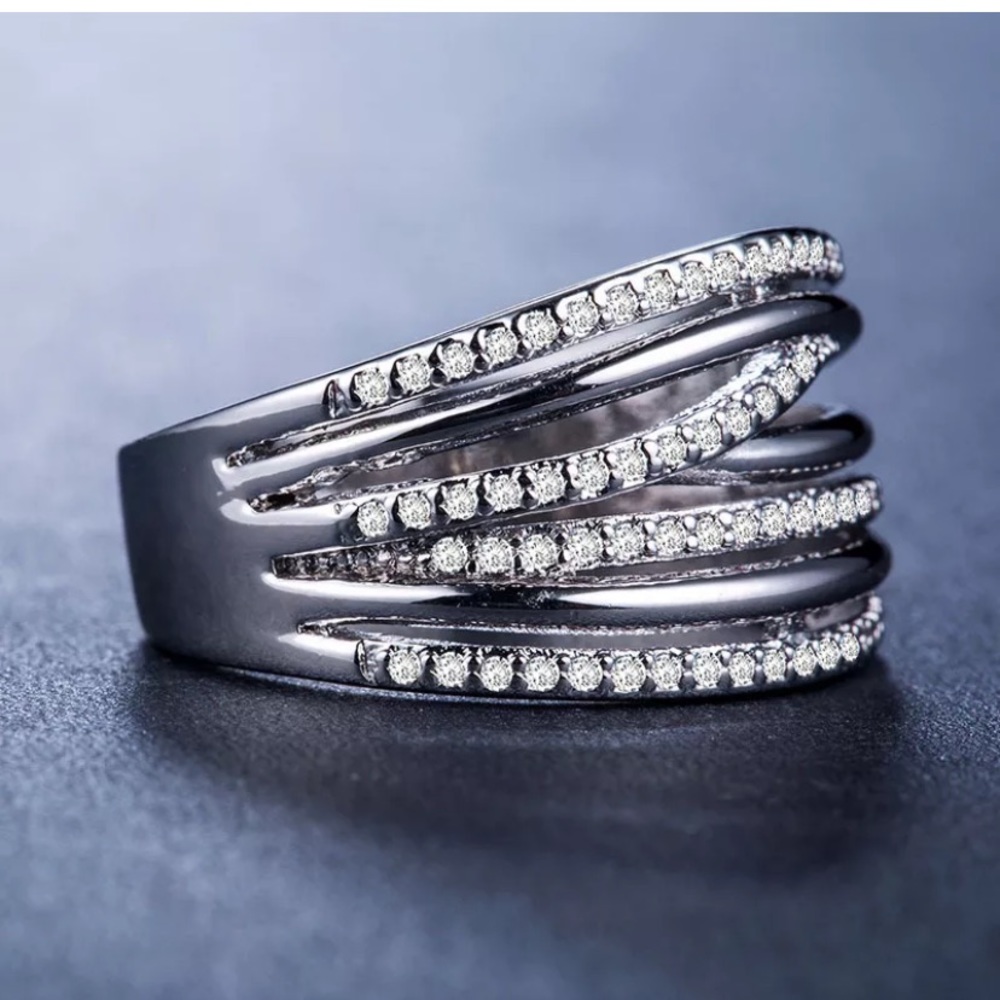 Women 925 Silver Creative Round Cut White Sapphire - Picture 3 of 4